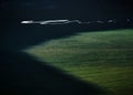 Aerial shot of lush green agricultural fields in Glamoc, Bosnia and Herzegovina