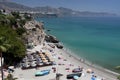 Aerial shot of Malaga beach, Spain Royalty Free Stock Photo