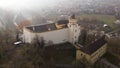 Aerial shot: Malenovice castle, Zlin, Czech Republic Royalty Free Stock Photo