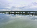 Mangrove ponds in Mengare Gresik East Java Indonesia Royalty Free Stock Photo