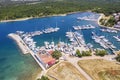 An aerial shot of Cervar Porat, Istria, Croatia Royalty Free Stock Photo