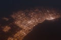 Aerial shot of Mississauga (Canada) at night, view from south.