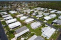 Mobile homes destroyed after Hurricane Irma in Naples Florida US