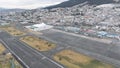 Aerial shot old airfield, now the Bicentenario Park Quito