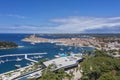 An aerial shot of old town Rovinj, Istria, Croatia Royalty Free Stock Photo