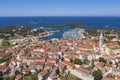 An aerial shot of old town Vrsar, Istria, Croatia Royalty Free Stock Photo