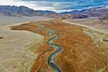 Aerial shot of Orkhon river in Mongolia