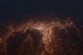 Aerial shot of Oslo (Norway) at night, view from south. Royalty Free Stock Photo