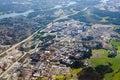 Aerial shot over IT center Kista Stockholm