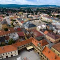 Aerial shot of Renaissance castle in Moravska Trebova in Czech Republic Royalty Free Stock Photo