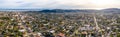 Aerial shot of Santa Barbara California USA, CIty, Streets, Houses Pacific Ocean, Motels Royalty Free Stock Photo