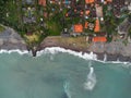 Aerial shot of Seseh beach in Bali Royalty Free Stock Photo