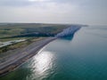 Aerial shot of Seven Sisters cliffs