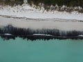 Top Down Shot of beach with Weed