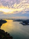 Aerial shot of Singapore city.