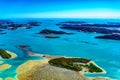 Aerial: Buccaneer Archipeligo of islands in the Kimberleys Royalty Free Stock Photo