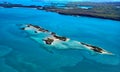 Aerial: Buccaneer Archipeligo of islands in the Kimberleys