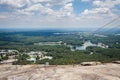 Aerial shot of Stone Mountain city in Atlanta, United States