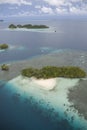 Aerial shot of tropical islands