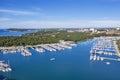 An aerial shot of Verudela peninsula in Pula Royalty Free Stock Photo