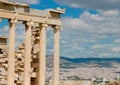 Aerial shot of the view from the Acropolis Monument in Athens, Greece Royalty Free Stock Photo