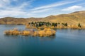 Looking down on the Wairepo Arm Lagoon outside Twizel in the South Island of New Zealand Royalty Free Stock Photo