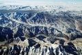 Aerial shot of the west china of Qinghai Royalty Free Stock Photo