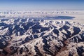 Aerial shot of the west china of Qinghai Royalty Free Stock Photo