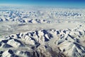 Aerial shot of the west china of Qinghai Royalty Free Stock Photo