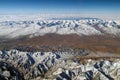 Aerial shot of the west china of Qinghai Royalty Free Stock Photo