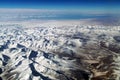 Aerial shot of the west china of Qinghai Royalty Free Stock Photo