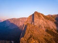 Aerial shot of Yosemite National Park in California Royalty Free Stock Photo