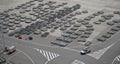 Aerial shot of the Zaventem airport, Belgium Royalty Free Stock Photo