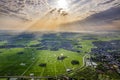 aerial shots from drones. photo taken at dawn, life on the river ferryman, life on the river,