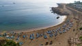 Aerial Sirena beach, Protaras, Cyprus Royalty Free Stock Photo