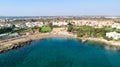 Aerial Sirena beach, Protaras, Cyprus Royalty Free Stock Photo