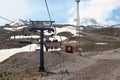 Aerial ski-lift on Mount Erciyes in central Anatolia, Turkey