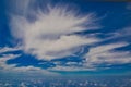 Aerial sky view with moving clouds matching a perfect travel
