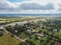 Aerial of the Small Rural Town of Sommerville, Texas Next in Bet