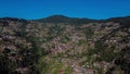 Aerial small township of La Tovar, Aragua, Venezuela