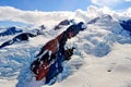 Aerial Snow-Capped Mountain Range Chugach in Alaska Royalty Free Stock Photo
