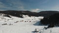 aerial snowy mountains