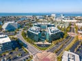 Aerial of sony play station headquarters in san mateo california united states of america Royalty Free Stock Photo