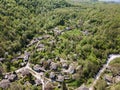 Aerial Spring view of village of Bozhentsi, Bulgaria