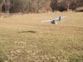 Drone airplane, low altitude passage