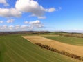 Aerial still image at 200ft over West Sussex farmland.