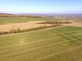 Aerial still image at 200ft over West Sussex farmland.