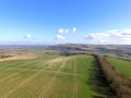 Aerial still image at 200ft over West Sussex farmland.