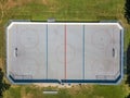 Aerial photo of hockey field Royalty Free Stock Photo