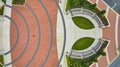 Aerial straight down James Cultural Plaza